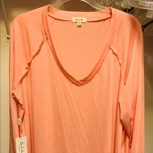 Lightweight long sleeved, v-neck top, brand new